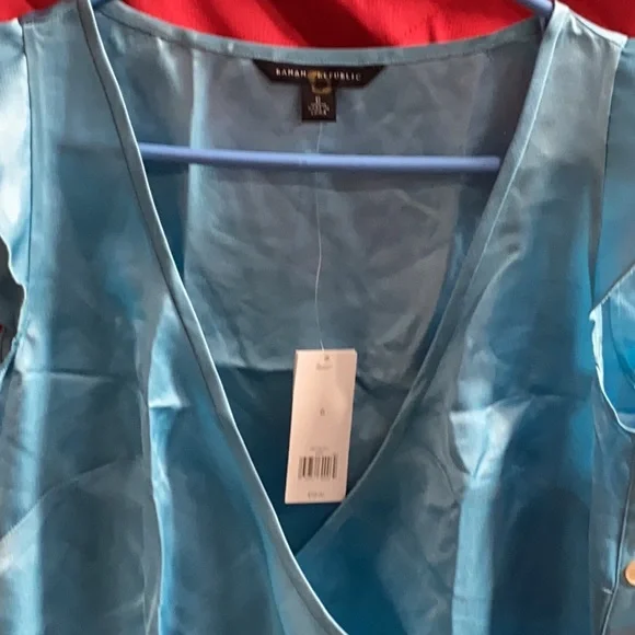 Size‎ 6 Banana Republic Top Blouse Shirt Silk - Picture 6 of 8